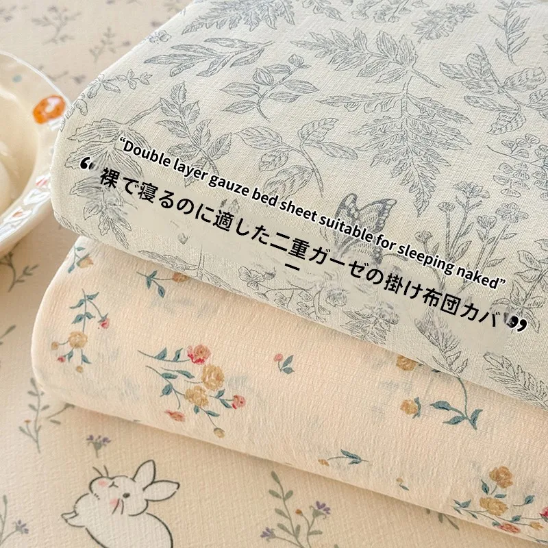 田園風ダブルレイヤーシフォン布団カバー：秋用・一人用の四季対応デザインと肌触りの実証