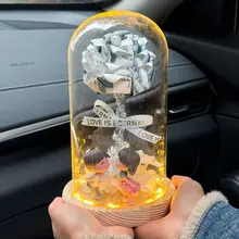 DIY手作りガラスドーム入りのローズブーケ【の花・誕生日プレゼント用・材料キット】