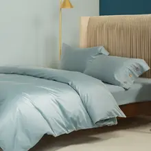60番手の純綿シンプルベッドカバー【ロングストレートコットン・200×230cm・一人用】