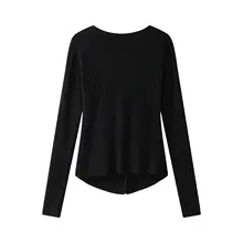 Vネックニットトップス【短丈・シンプルデザイン・秋冬用】