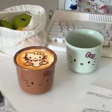 かわいい猫デザインの陶器ラテマグカップ【シンプル・家庭用】