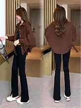 レトロなカラーが魅力的なショートジャケット【春秋用・カジュアル・女性用】