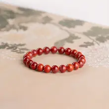 天然南紅大理石の腕輪【炎模様・牛血色・コレクション向け】