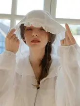 白色日焼け防止フード付き薄手ジャケット【ゆったりデザイン・ジッパー式・ラル  フパンツ付き】（セットアップ対応）