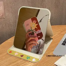 卓上ミラー 折りたたみ 自立 コンパクト 化粧鏡 メイク鏡 デスク オフィス 一人暮らし 学生