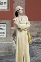 オーストラリアウール使用のダブルフェイスロングコート【女性用・ゆったりサイズ・秋冬向け】
