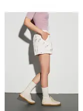 ショートパンツ レディース 花柄 フェミニン ルーズ ゴムウエスト ドローストリング スポーツカジュアル 着回し 夏季 「AIRHOOD」