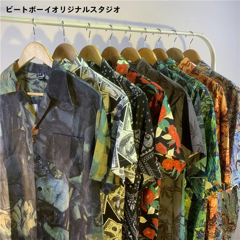 個別化シャツの選択肢としてのビンテージ風オイルペイントプリントシャツ