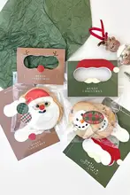 ヘッダーカード マット 手提げ対応 サンタ トナカイ イラスト クリスマス クッキー キャンディ 焼き菓子 パッケージ