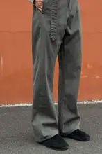 ZOZOFOREST 加绒弯刀デザイン工装パンツ【水洗い加工・ラウンドカット】