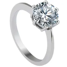 六爪デザインの仿真ダイヤモンドリング【結婚・プロポーズ用・シンプルで個性的】