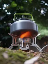 アウトドア用3バーナー携帯型ガスストーブ【防風デザイン・登山・キャンプ用】