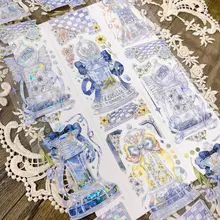 立体デザインの花と西洋チェスのデコレーションテープ【手帳用・背景素材】