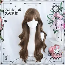 ロリータ風の長い巻き髪ウィッグ【二次元コスプレ・全頭タイプ】
