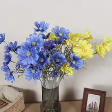 造花 コスモス シルク調 クラインブルー 玄関 インテリア 置物