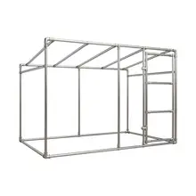 頑丈な厚手のスチールパイプ作りの物干し架【雨よけ・日差し対策・斜め棚・屋外植物用】