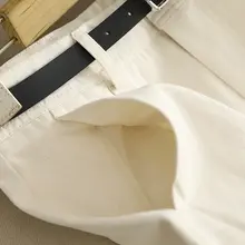 ウエストベルト付き ハイウエストストレートデニムパンツ【カジュアル・レディース・九分丈】（セットアップ対応）