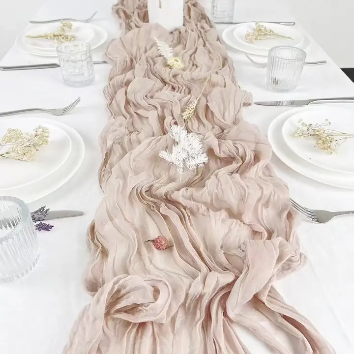 華やかで高級感ある新中式テーブルクロス【誕生日・パーティー用・シワ加工】