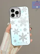 冬の雪の結晶デザインのスマートフォンケース【iPhoneやAndroid対応】