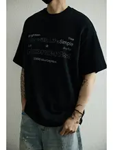 アメリカンヴィンテージ風ワックス染めウォッシュド半袖Tシャツ【コットン・ユニセックス・ルーズフィット・プリントデザイン】