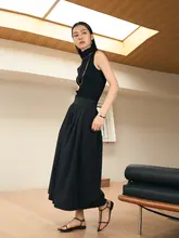アメリカ産デュポンコットン混紡の中長丈フレアスカート【ウエストゴム・シンプルデザイン】