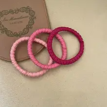 カラフルな春夏用エラスティックヘアゴム【しわ加工・ベーシックデザイン・高弾力】