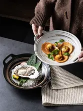 両耳プレート おしゃれ 焼肉 手羽先 チーズサラダ フルーツ 串焼き 揚げ物 盛り付け 家庭用