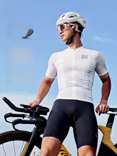 男女兼用 自転車用 半袖サイクルウェア 背中バンド付き【夏用・マウ  ンテンバイク・ロードバイク対応】（セットアップ対応）