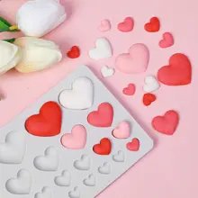 ハート型チョコレートケーキ型【シリコン製・バレンタインデコレーション・DIYツール】