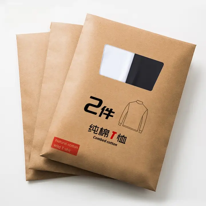 半高領コットン長袖Tシャツ【秋冬用・メンズ・シンプルデザイン】（セットアップ対応）