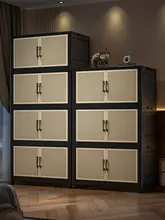 中古風収納キャビネット【折りたたみ式・大容量・多段収納・衣類収納】（セットアップ対応）