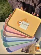 プラスチック製正方形トレー【小麦素材・多色選択可・家庭用スナック皿】（セットアップ対応）