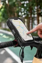 自転車 スマホホルダーポーチ フロントバッグ タッチパネル対応 ロードバイク MTB ナビポーチ