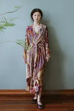 レトロな中華風デザインのシルクベルベットパジャマ【暖かい・ルームウェア・バスローブ・ローブ】