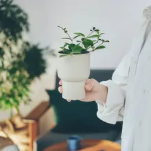 高級感あふれるインテリア用フラワーポット【多肉植物・リビング・バルコニー用】