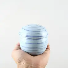 KULE HOME 陶器製茶葉缶【小型・防湿収納ボックス・浴室用・コットン・ピック収納】