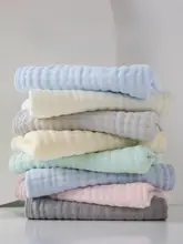 2枚セット 赤ちゃん用純綿6層ガーゼタオル【吸水性・バスタイム・洗顔用】