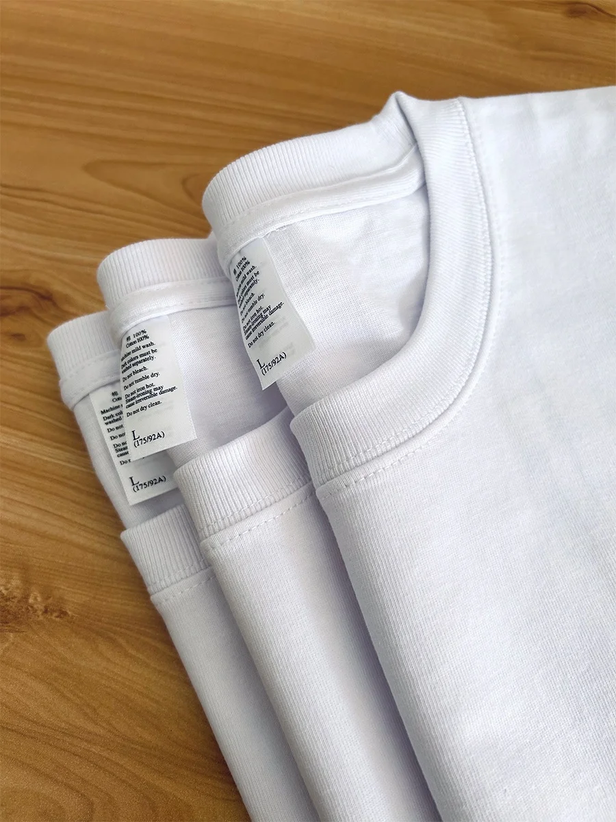 特厚純綿のショートスリーブTシャツ【小襟・肩正面・ゆったりフィット】