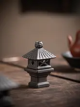 陶器製ミニ灯台オブジェ【レトロ・茶道装飾用・微景観フィッシュタンク用アクセサリー】