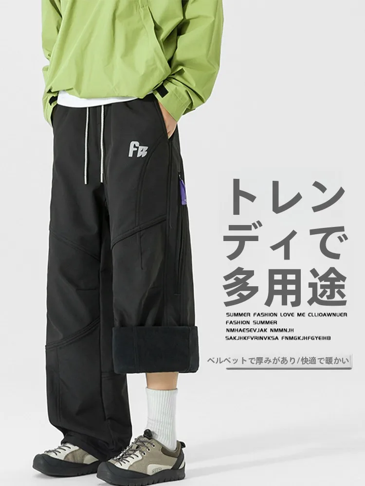 春夏用メンズソフトシェルパンツ：防風・防水・ストレートデザインでハイキングに最適な選択