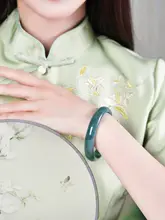 天然ブルー翡翠女性用ブレスレット【 Guatemala産・Aランク・ブルーグリーン宝石】