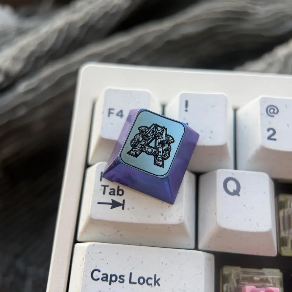 機甲テーマ WASDコンビネーションキーキャップ【チタン合金・カラフル・ゲーム用】