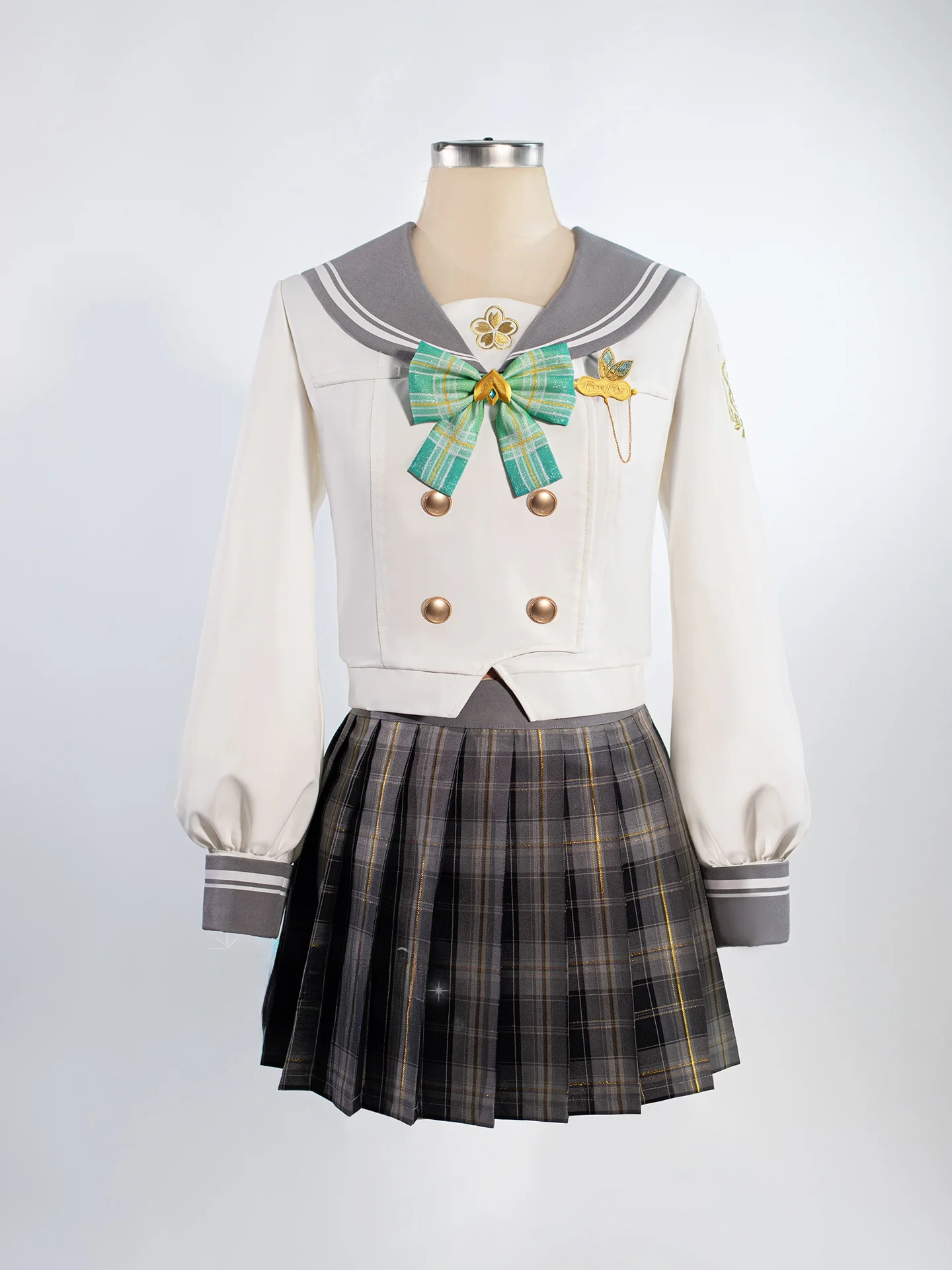 崩坏星穹铁道流萤cosplay水手服：ぽっちゃりギャル向けのアニメスタイルファッション