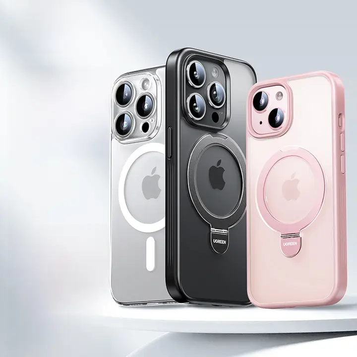 iPhone用透明マグネット式ケース【防衝撃・シンプルデザイン・マグセーフ対応】