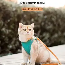 デボンレックス用 ペット用ハーネス【脱出防止・猫用リード付き】