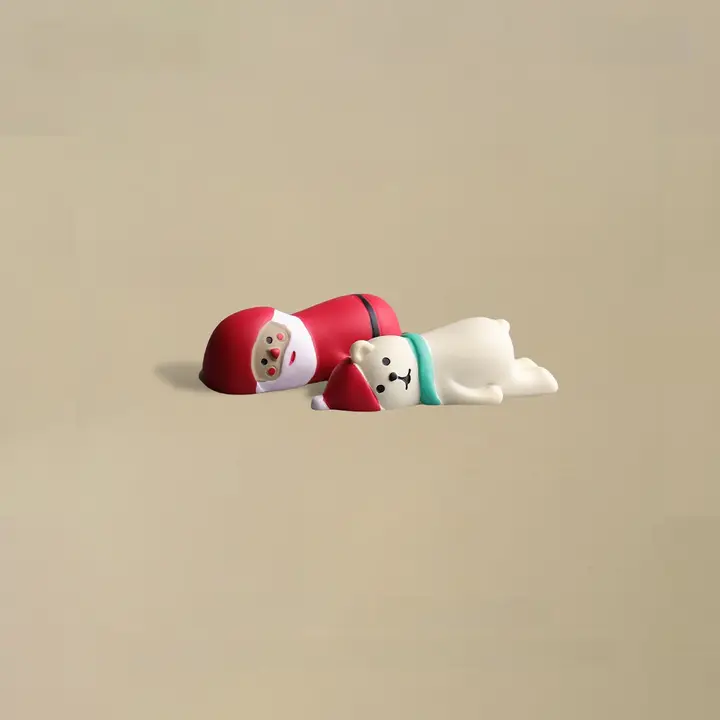 クリスマスサンタ デスクトップ装飾フィギュア【かわいいプレゼント風・カートゥーンスタイル】