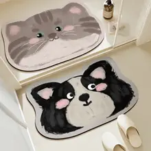 かわいいデザインのバスルームマット【滑り止め・吸水性・トイレ用】