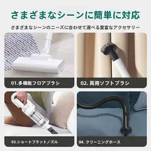 静音・多機能ハンドヘルドクリーナー【車と家庭両用・大吸引力・コンパクト設計・ペット毛対応】