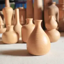 無垢材使用！栓材のビンテージ風花瓶【ダイニングテーブル用・小型・インテリア飾り】