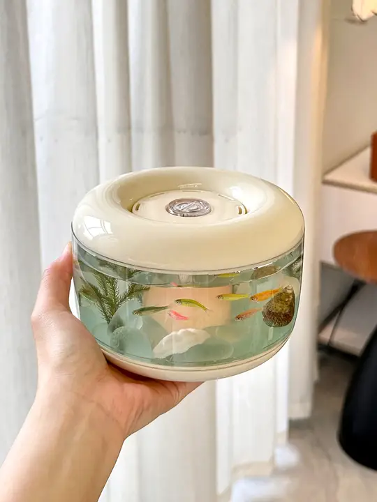 ミニ発光水槽【デスク用・エコボトル・金魚飼育対応】